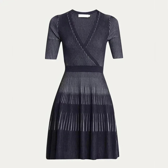 Jonathan Simkhai Nadya Rib Knit Fit and Flare Dress size Medium - Picture 2 of 9